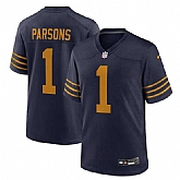 Men's Green Bay Packers #1 Micah Parsons Navy The 1923 Classic Stitched Game Jersey Dzhi,baseball caps,new era cap wholesale,wholesale hats