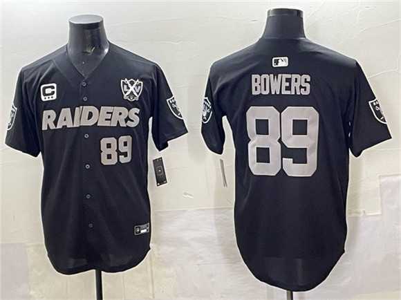 Men's Las Vegas Raiders #89 Brock Bowers Black With Nevada Silver Stat Patch And 65th Anniversary Patch 3-Star C Patch Stitched Baseball Jersey,We sell and wholesale Men's Las Vegas Raiders #89 Brock Bowers Black With Nevada Silver Stat Patch And 65th Anniversary Patch 3-Star C Patch Stitched Baseball Jersey on line form chian!