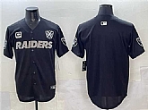 Men's Las Vegas Raiders Blank Black With Nevada Silver Stat Patch And 65th Anniversary Patch 3-Star C Patch Stitched Baseball Jersey,baseball caps,new era cap wholesale,wholesale hats