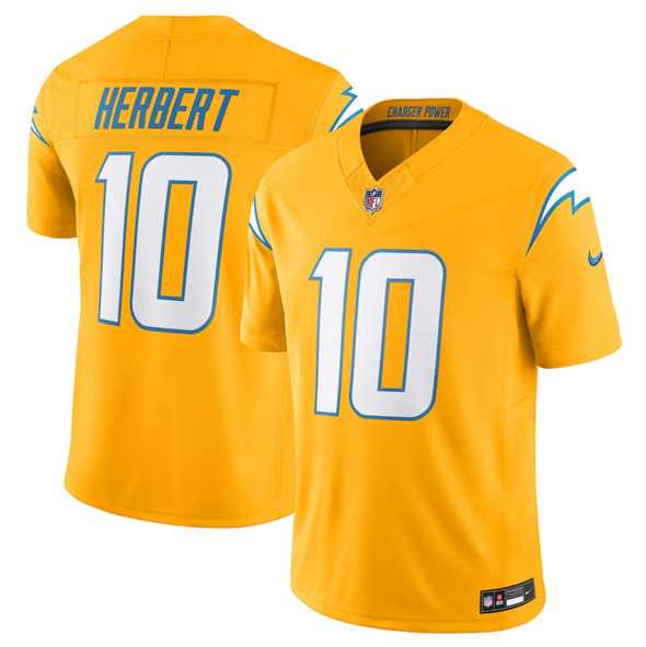 Men's Los Angeles Chargers #10 Justin Herbert Gold 2025 F.U.S.E. AlternateVapor Limited Stitched Jersey,We sell and wholesale Men's Los Angeles Chargers #10 Justin Herbert Gold 2025 F.U.S.E. AlternateVapor Limited Stitched Jersey on line form chian!