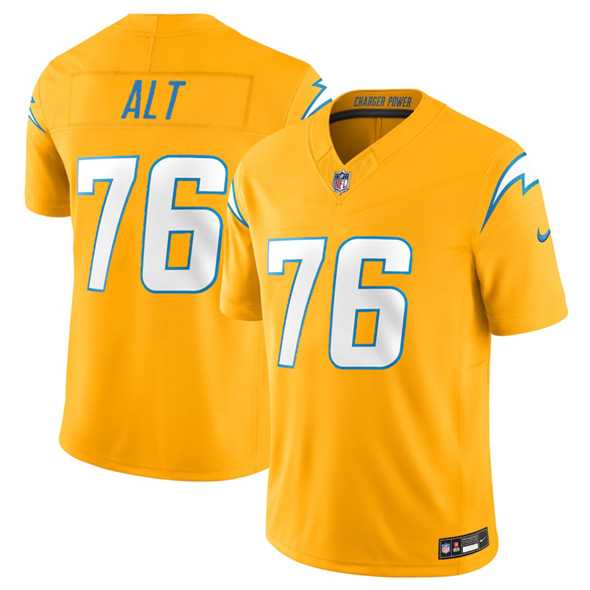 Men's Los Angeles Chargers #76 Joe Alt Gold 2025 F.U.S.E. Alternate Vapor Limited Stitched Jersey,We sell and wholesale Men's Los Angeles Chargers #76 Joe Alt Gold 2025 F.U.S.E. Alternate Vapor Limited Stitched Jersey on line form chian!