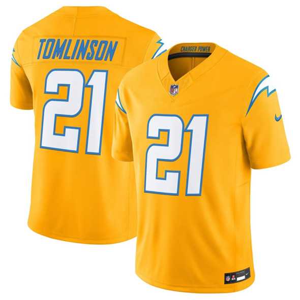 Men's Los Angeles Chargers #21 LaDainian Tomlinson Gold 2025 F.U.S.E. Alternate Vapor Limited Stitched Jersey,We sell and wholesale Men's Los Angeles Chargers #21 LaDainian Tomlinson Gold 2025 F.U.S.E. Alternate Vapor Limited Stitched Jersey on line form chian!