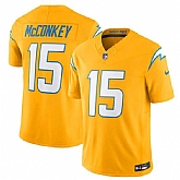 Men's Los Angeles Chargers #15 Ladd McConkey Gold 2025 F.U.S.E. AlternateVapor Limited Stitched Jersey,baseball caps,new era cap wholesale,wholesale hats
