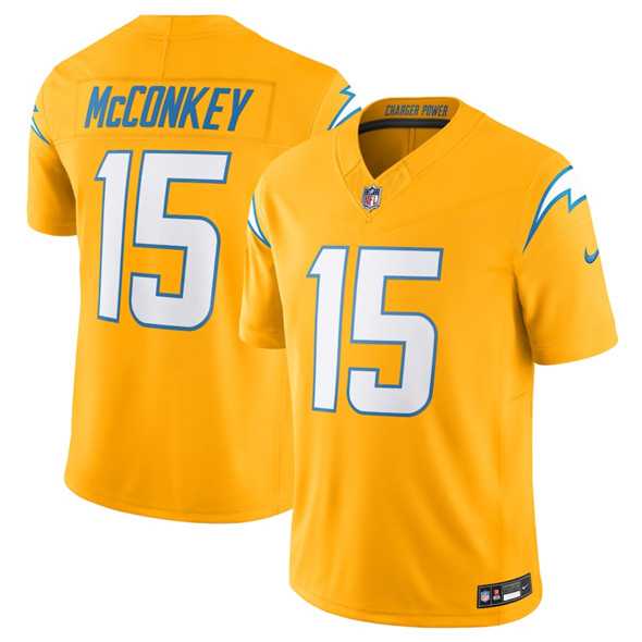 Men's Los Angeles Chargers #15 Ladd McConkey Gold 2025 F.U.S.E. AlternateVapor Limited Stitched Jersey,We sell and wholesale Men's Los Angeles Chargers #15 Ladd McConkey Gold 2025 F.U.S.E. AlternateVapor Limited Stitched Jersey on line form chian!