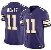 Men's Minnesota Vikings #11 Carson Wentz Purple 2025 F.U.S.E. Throwback Vapor Untouchable Limited Stitched Jersey Dzhi,baseball caps,new era cap wholesale,wholesale hats