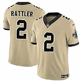 Men's New Orleans Saints #2 Spencer Rattler Gold 2025 F.U.S.E. Alternate Vapor Limited Stitched Jersey Dzhi,baseball caps,new era cap wholesale,wholesale hats