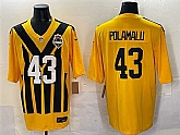 Men's Pittsburgh Steelers #43 Troy Polamalu Gold 1933 Throwback Alternate Stitched Jersey Dzhi,baseball caps,new era cap wholesale,wholesale hats