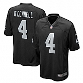 Men & Women & Youth Las Vegas Raiders #4 Aidan O'Connell Nike Black Game Jersey,baseball caps,new era cap wholesale,wholesale hats