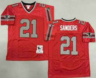Men's Atlanta Falcons #21 Deion Sanders Red Grey 1992 Throwback Jersey,We sell and wholesale Men's Atlanta Falcons #21 Deion Sanders Red Grey 1992 Throwback Jersey on line form chian!