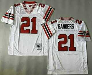 Men's Atlanta Falcons #21 Deion Sanders White 1989 Throwback Jersey,We sell and wholesale Men's Atlanta Falcons #21 Deion Sanders White 1989 Throwback Jersey on line form chian!
