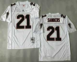 Men's Atlanta Falcons #21 Deion Sanders White 1992 Throwback Jersey,We sell and wholesale Men's Atlanta Falcons #21 Deion Sanders White 1992 Throwback Jersey on line form chian!