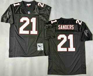Men's Atlanta Falcons #21 Deion Sanders Black 1992 Throwback Jersey,We sell and wholesale Men's Atlanta Falcons #21 Deion Sanders Black 1992 Throwback Jersey on line form chian!