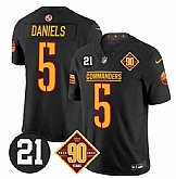 Men & Women & Youth Washington Commanders #5 Jayden Daniels Black F.U.S.E. 90th & Sean Taylor Patch Vapor Limited Stitched Jersey,baseball caps,new era cap wholesale,wholesale hats