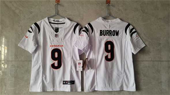 Women's Cincinnati Bengals #9 Joe Burrow White F.U.S.E. Vapor Stitched Jersey,We sell and wholesale Women's Cincinnati Bengals #9 Joe Burrow White F.U.S.E. Vapor Stitched Jersey on line form chian!