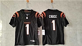 Women's Cincinnati Bengals #1 Ja'Marr Chase Black F.U.S.E. Vapor Stitched Jersey,baseball caps,new era cap wholesale,wholesale hats