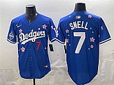 Men's Los Angeles Dodgers #7 Blake Snell Royal 2025 World Series Champions Patch Tokyo Series Limited Stitched Jersey Dzhi,baseball caps,new era cap wholesale,wholesale hats