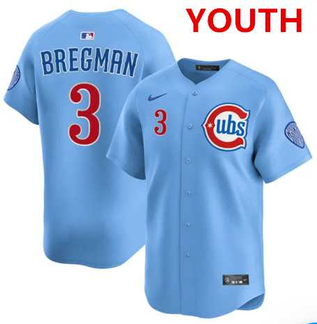 Youth Chicago Cubs #3 Alex Bregman light Blue alternate limited jersey Dzhi,We sell and wholesale Youth Chicago Cubs #3 Alex Bregman light Blue alternate limited jersey Dzhi on line form chian!
