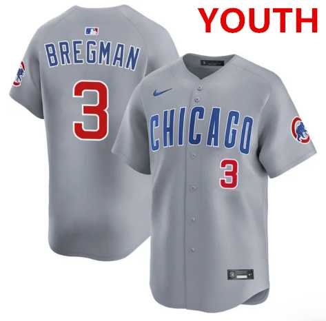 Youth Chicago Cubs #3 Alex Bregman nike Gray road limited jersey Dzhi,We sell and wholesale Youth Chicago Cubs #3 Alex Bregman nike Gray road limited jersey Dzhi on line form chian!