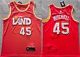 Men's Cleveland Cavaliers #45 Donovan Mitchell Orange 2025-26 CityEdition Stitched Jersey,baseball caps,new era cap wholesale,wholesale hats
