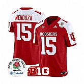 Men's Indiana Hoosiers #15 Fernando Mendoza 2025 F.U.S.E. Rose Bowl Red White Stitched Jersey Dzhi,baseball caps,new era cap wholesale,wholesale hats