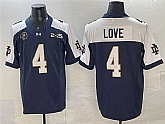 Men's Notre Dame Fighting Irish #4 Jeremiyah Love Navy Alternate F.U.S.E. 2025 CFP Final Patch Limited Stitched Jersey Dzhi,baseball caps,new era cap wholesale,wholesale hats