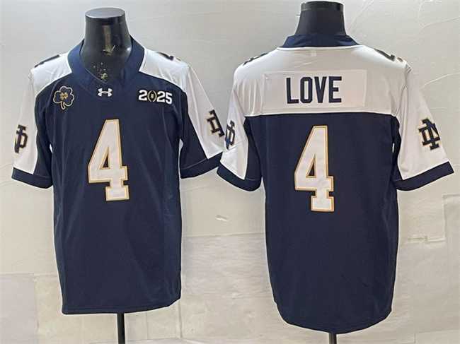 Men's Notre Dame Fighting Irish #4 Jeremiyah Love Navy Alternate F.U.S.E. 2025 CFP Final Patch Limited Stitched Jersey Dzhi,We sell and wholesale Men's Notre Dame Fighting Irish #4 Jeremiyah Love Navy Alternate F.U.S.E. 2025 CFP Final Patch Limited Stitched Jersey Dzhi on line form chian!