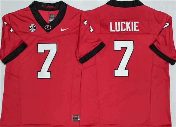 Mens Georgia Bulldogs #7 Lawson Luckie Red 2025 F.U.S.E. Stitched Jersey,We sell and wholesale Mens Georgia Bulldogs #7 Lawson Luckie Red 2025 F.U.S.E. Stitched Jersey on line form chian!