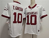 Men's Arkansas Razorbacks #10 TAYLEN GREEN White 2025 F.U.S.E. Vapor Limited Stitched Jersey,baseball caps,new era cap wholesale,wholesale hats