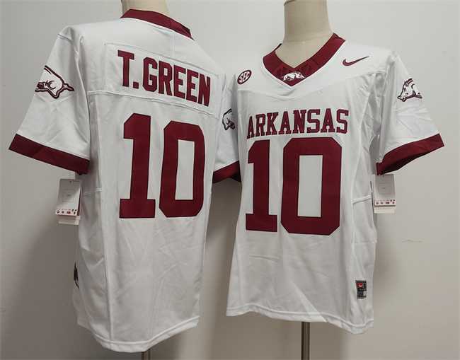 Men's Arkansas Razorbacks #10 TAYLEN GREEN White 2025 F.U.S.E. Vapor Limited Stitched Jersey,We sell and wholesale Men's Arkansas Razorbacks #10 TAYLEN GREEN White 2025 F.U.S.E. Vapor Limited Stitched Jersey on line form chian!
