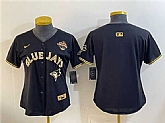 Youth Toronto Blue Jays Blank Black Gold 2025 American League Champions Limited Stitched Jersey Dzhi,baseball caps,new era cap wholesale,wholesale hats