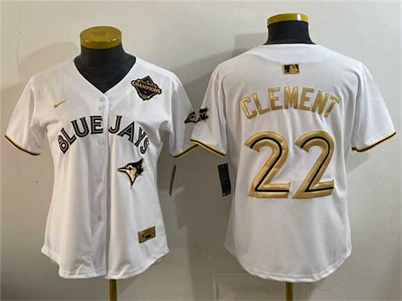 Youth Toronto Blue Jays #22 Ernie Clement White Gold 2025 American League Champions Limited Stitched Jersey Dzhi,We sell and wholesale Youth Toronto Blue Jays #22 Ernie Clement White Gold 2025 American League Champions Limited Stitched Jersey Dzhi on line form chian!