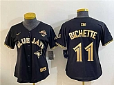 Youth Toronto Blue Jays #11 Bo Bichette Black Gold 2025 American League Champions Limited Stitched Jersey Dzhi,baseball caps,new era cap wholesale,wholesale hats