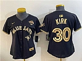 Youth Toronto Blue Jays #30 Alejandro Kirk Black Gold 2025 American League Champions Limited Stitched Jersey Dzhi,baseball caps,new era cap wholesale,wholesale hats