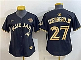 Youth Toronto Blue Jays #27 Vladimir Guerrero Jr. Black Gold 2025 American League Champions Limited Stitched Jersey Dzhi,baseball caps,new era cap wholesale,wholesale hats
