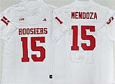 Men's Indiana Hoosiers #15 Fernando Mendoza White Stitched Basketball Jersey,baseball caps,new era cap wholesale,wholesale hats