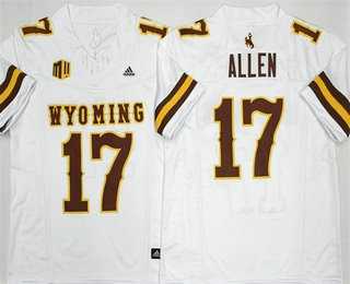 Men's Wyoming Cowboys #17 Josh Allen Limited White FUSE College Jersey,We sell and wholesale Men's Wyoming Cowboys #17 Josh Allen Limited White FUSE College Jersey on line form chian!