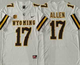 Men's Wyoming Cowboys #17 Josh Allen White Vapor Limited Stitched Nike Jersey,We sell and wholesale Men's Wyoming Cowboys #17 Josh Allen White Vapor Limited Stitched Nike Jersey on line form chian!