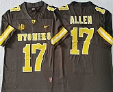 Men's Wyoming Cowboys #17 Josh Allen Brown Vapor Limited Stitched Nike Jersey,baseball caps,new era cap wholesale,wholesale hats