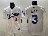 Men's Los Angeles Dodgers #3 Edwin Diaz White 2025 Limited Stitched Jersey,baseball caps,new era cap wholesale,wholesale hats