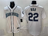 Men's Seattle Mariners #22 Bryan Woo White Cool Base Stitched Jersey,baseball caps,new era cap wholesale,wholesale hats