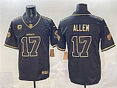 Men's Buffalo Bills #17 Josh Allen Black Gold 2025 F.U.S.E. 'Rivalries' With 4-Star C Patch Vapor Limited Stitched Jersey,baseball caps,new era cap wholesale,wholesale hats