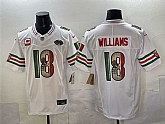 Men's Chicago Bears #18 Caleb Williams White Mexico F.U.S.E. With 2-star C Patch And VMH Patch Throwback Stitched Jersey,baseball caps,new era cap wholesale,wholesale hats