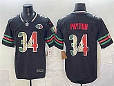 Men's Chicago Bears #34 Walter Payton Black Mexico F.U.S.E. With VMH Patch Stitched Jersey,baseball caps,new era cap wholesale,wholesale hats
