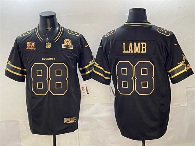 Men's Dallas Cowboys #88 CeeDee Lamb Black Gold 2025 F.U.S.E. With 5x Super Bowl Champions & Established In 1960 Patch Vapor Limited Stitched Jersey,We sell and wholesale Men's Dallas Cowboys #88 CeeDee Lamb Black Gold 2025 F.U.S.E. With 5x Super Bowl Champions & Established In 1960 Patch Vapor Limited Stitched Jersey on line form chian!