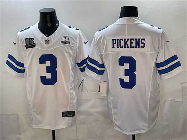 Men's Dallas Cowboys #3 George pickens White F.U.S.E. With 5x Super Bowl Champions & Established In 1960 Patch Vapor Limited Stitched Jersey,We sell and wholesale Men's Dallas Cowboys #3 George pickens White F.U.S.E. With 5x Super Bowl Champions & Established In 1960 Patch Vapor Limited Stitched Jersey on line form chian!