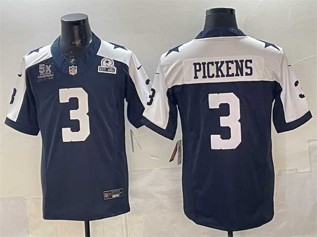 Men's Dallas Cowboys #3 George pickens Navy F.U.S.E. With 5x Super Bowl Champions & Established In 1960 Patch Thanksgiving Vapor Limited Stitched Jersey,We sell and wholesale Men's Dallas Cowboys #3 George pickens Navy F.U.S.E. With 5x Super Bowl Champions & Established In 1960 Patch Thanksgiving Vapor Limited Stitched Jersey on line form chian!