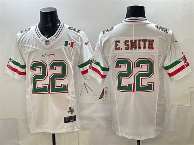 Men's Dallas Cowboys #22 Emmitt Smith 2024 Mexico White F.U.S.E. Stitched Jersey,We sell and wholesale Men's Dallas Cowboys #22 Emmitt Smith 2024 Mexico White F.U.S.E. Stitched Jersey on line form chian!