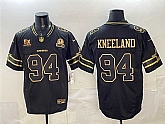 Men's Dallas Cowboys #94 Marshawn Kneeland Black Gold 2025 F.U.S.E. With 5x Super Bowl Champions & Established In 1960 Patch Vapor Limited Stitched Jersey,baseball caps,new era cap wholesale,wholesale hats