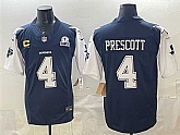 Men's Dallas Cowboys #4 Dak Prescott Navy F.U.S.E. With Established In 1960 Patch And 4-Star C Patch Vapor Limited Stitched Jersey,baseball caps,new era cap wholesale,wholesale hats