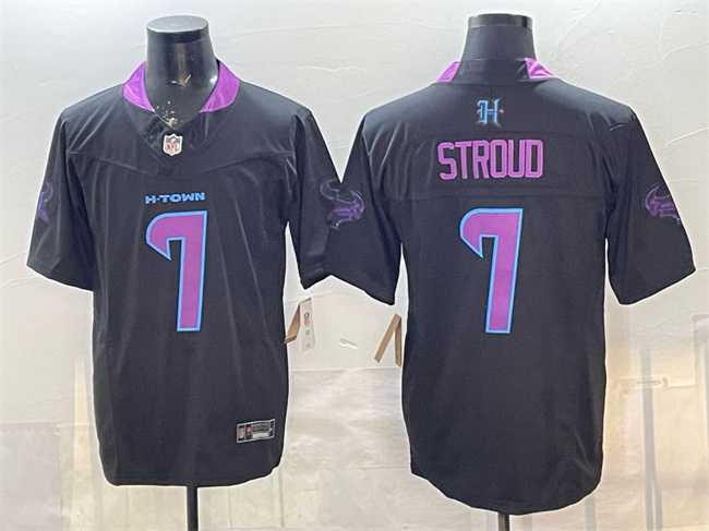 Men's Houston Texans #7 C.J. Stroud Black F.U.S.E. 2025 DJ SCREW Vapor Limited Stitched Jersey,We sell and wholesale Men's Houston Texans #7 C.J. Stroud Black F.U.S.E. 2025 DJ SCREW Vapor Limited Stitched Jersey on line form chian!